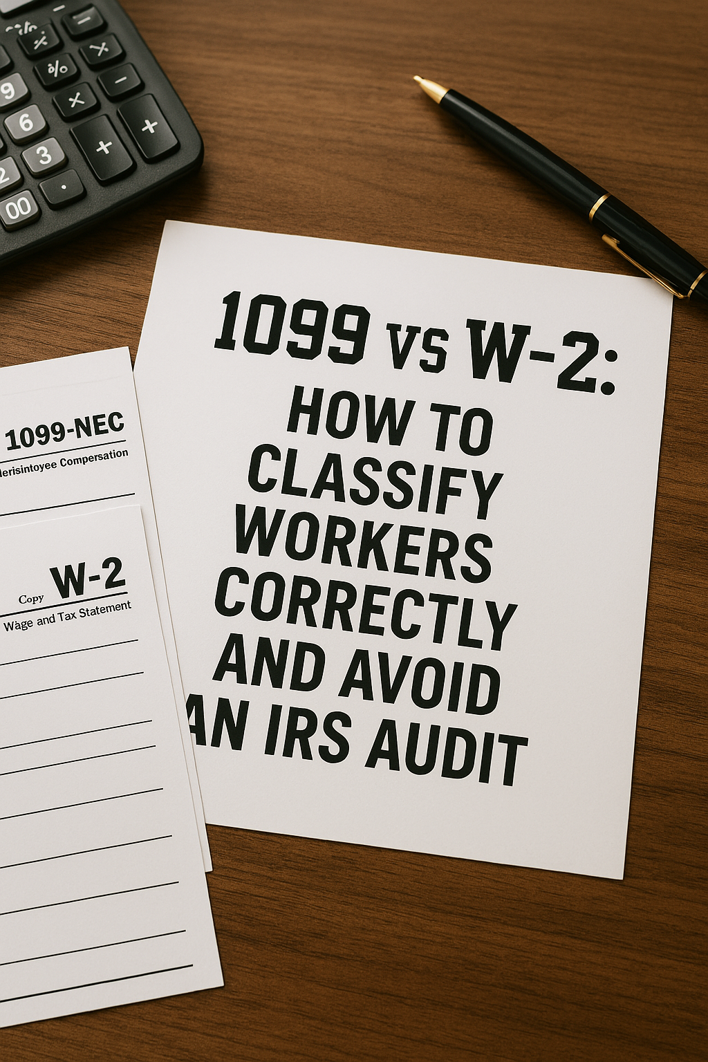 1099 vs W-2: How to Classify Workers Correctly and Avoid an IRS Audit